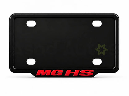 vantiq number plate frame installed on an MG HS bumper