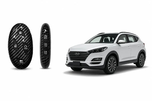 arbon Fiber Key Cover for Hyundai Tucson 2015-2024 smart key fob