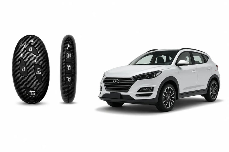 arbon Fiber Key Cover for Hyundai Tucson 2015-2024 smart key fob