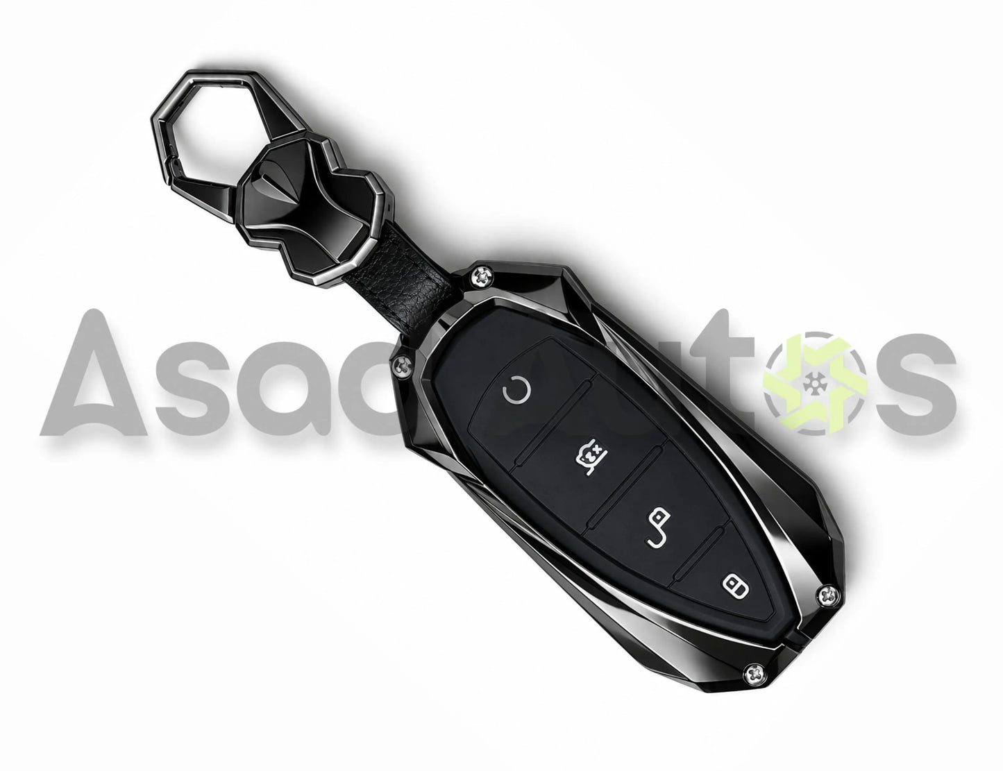Batman style metal key cover 2025-2026 – bold key fob case with keyring for BYD Seal by Asad Autos