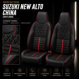 Premium bespoke seat cover made from high-quality Chinese automotive upholstery material for Suzuki Alto 2014–2026