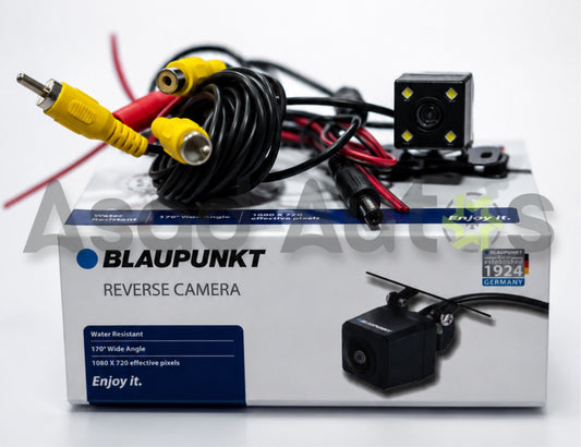 Blaupunkt reverse camera with 170° wide angle and 1080x720 HD resolution, water resistant, by Asad Autos