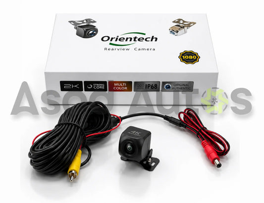 Orientech rearview camera with 2K HD, 4K AHD, IP68 waterproof rating and multi-color guide lines by Asad Autos