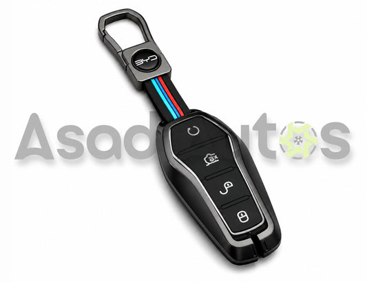 Premium metal key cover 2025-2026 – key fob case with keyring for BYD Atto 2 by Asad Autos