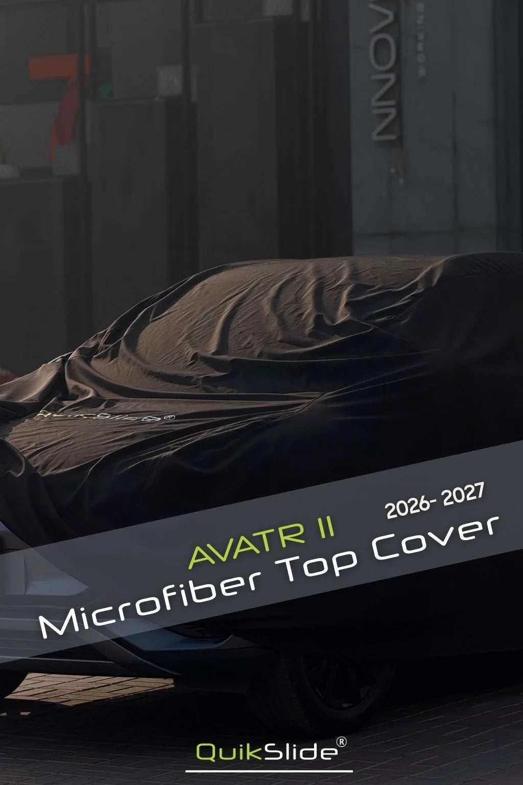 QuikSlide microfiber car cover fitted on a parked AVATR 11