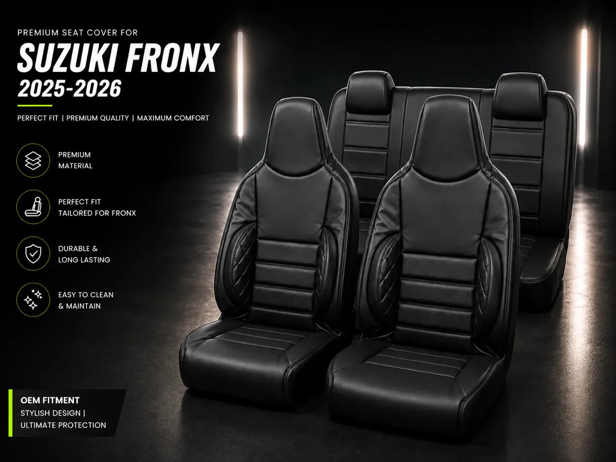 Bespoke black Japanese material seat covers for Suzuki Fronx 2025-2026