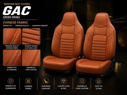 Bespoke seat covers in Chinese material for GAC, all models