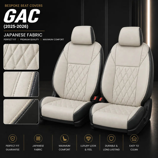 Bespoke Japanese synthetic fiber seat covers for GAC