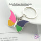 Butterfly shape metal keychain for car keys, house keys, and everyday carry