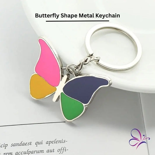 Butterfly shape metal keychain for car keys, house keys, and everyday carry