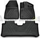 TPE floor mats for BYD Atto 2 in black, custom fit full set