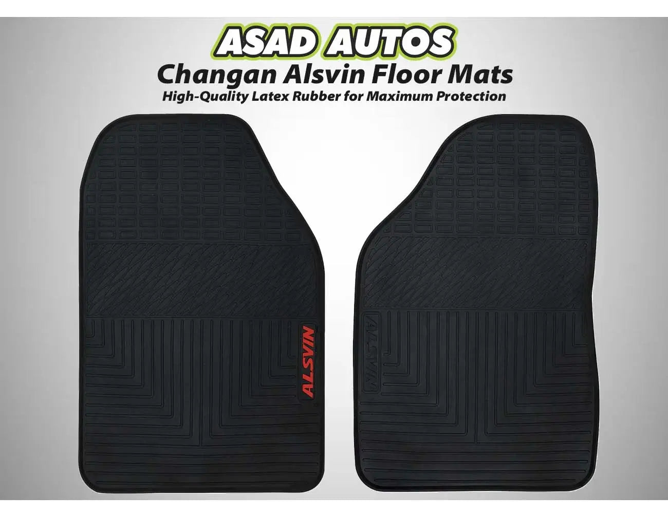Custom-fit latex rubber floor mats for Changan Alsvin 2021-2024 with waterproof all-weather protection and non-slip surface