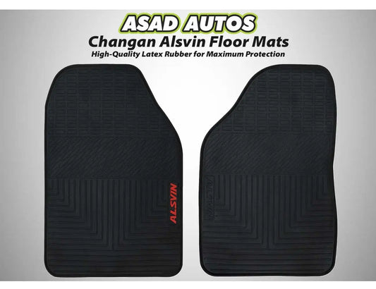 Custom-fit latex rubber floor mats for Changan Alsvin 2021-2024 with waterproof all-weather protection and non-slip surface
