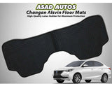 Custom-fit latex rubber floor mats for Changan Alsvin 2021-2024 with waterproof all-weather protection and non-slip surface