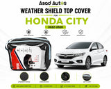 Weather shield black top cover custom fit on Honda City 2022-2026 for all-weather protection