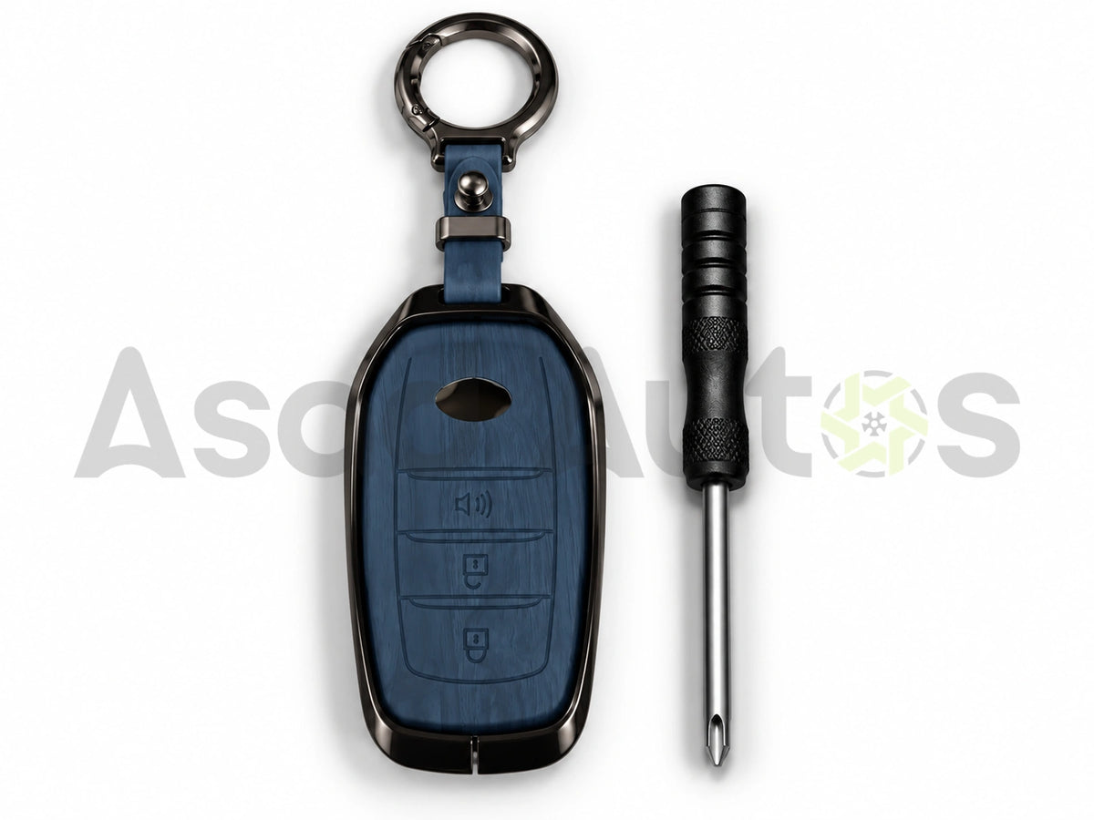 5D Zinc Leather Key Cover for Toyota Revo