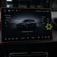Deepal S05 2025-2026 orange silicone LCD screen rubber protector installed on infotainment display
