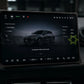 Deepal S05 2025-2026 orange silicone LCD screen rubber protector installed on infotainment display