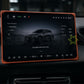 Deepal S05 2025-2026 orange silicone LCD screen rubber protector installed on infotainment display