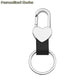 Personalized PU Leather Metal Heart Snap Lock Keychain