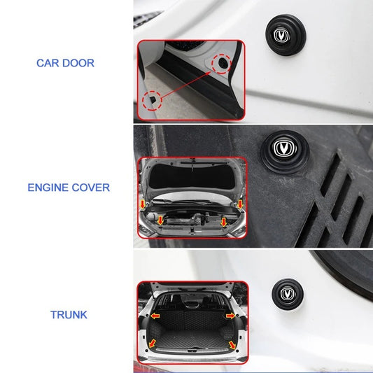 10 Pcs Door Shock Absorber Pads Buffer Bumper Rubber for Changan