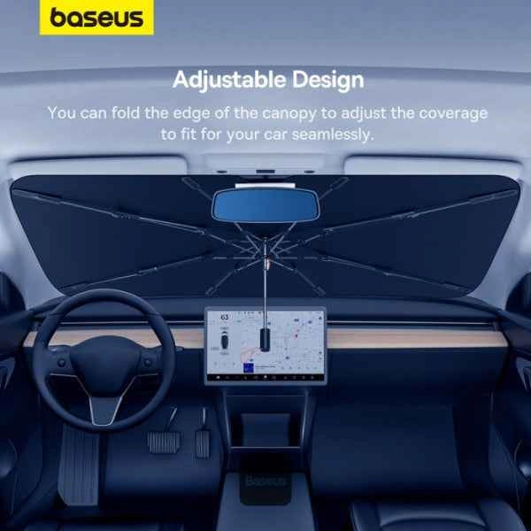 Baseus CoolRide Double-Layered Windshield Car Sun Shade Umbrella Pro (Small) – Ultimate UV & Heat Protection