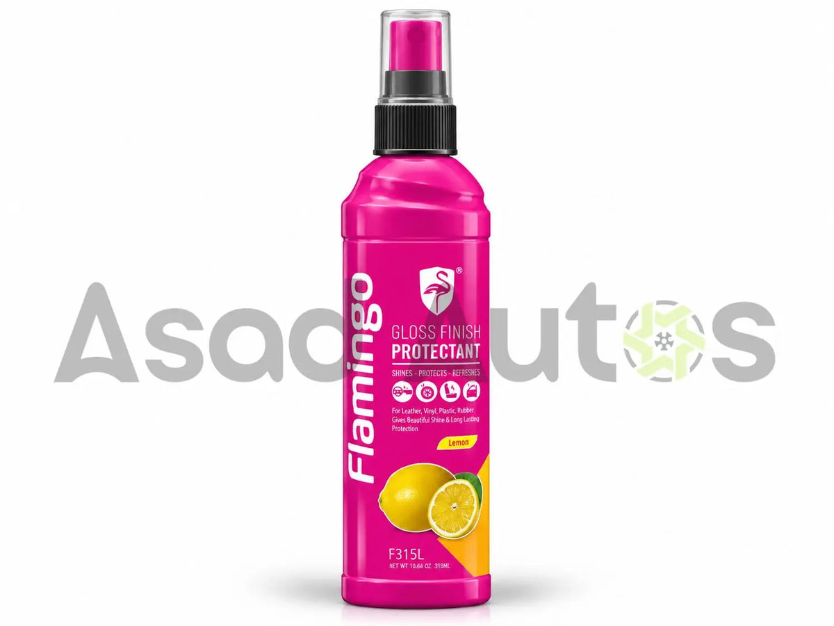 Flamingo Gloss Finish Protectant F315L 318ml lemon scent spray bottle