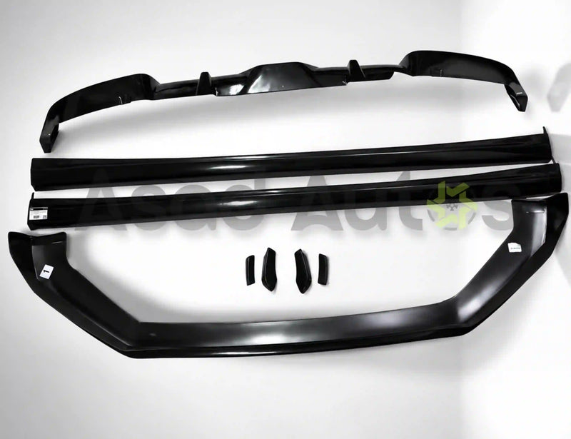 Full body kit set with front lip, side skirts and rear diffuser in glossy black for Suzuki Swift 2022 - Asad Autos