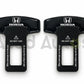 Product view of black seat belt clip for Honda