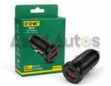 Iconic 66W car charger with PD and QC 4.0 fast charging ports - Asad Autos