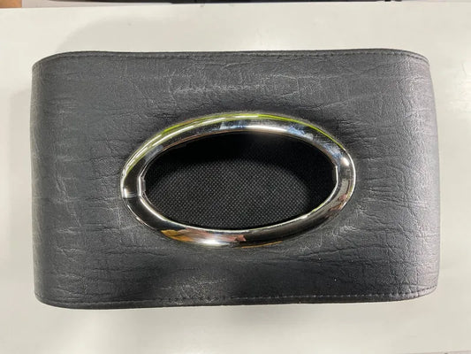 "Car Tissue Box – Premium Leather & Plastic Tissue Holder for Sun Visor, Dashboard & Seatback."
