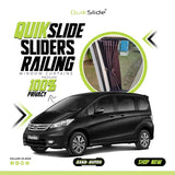 QuikSlide Sliders Railing Curtains for Honda Freed Gen1 (2008-2016) | Sunshade & Privacy