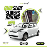 QuikSlide Sliders Railing Curtains installed in Toyota Passo Gen1 (2004-2010)"
