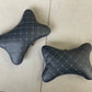 "Memory foam car neckrest cushion with ergonomic design, breathable cover, and adjustable strap for ultimate comfort."
