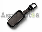Gun Brown leather metal key cover for Jaecoo J5 with carabiner keychain