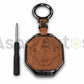 Brown 5D zinc leather key cover for Jetour T2 2026-2027