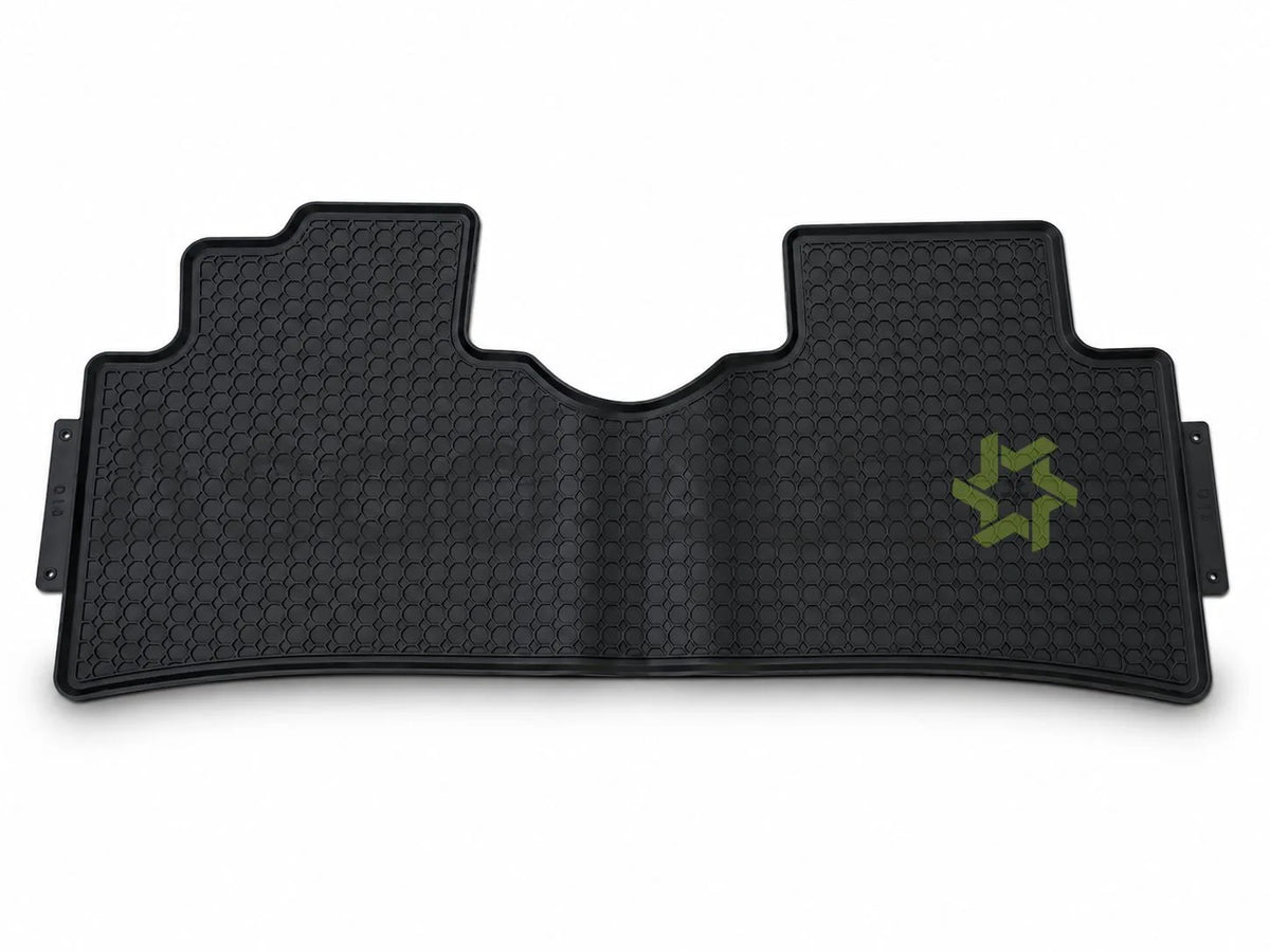 Latex floor mats installed inside a BYD Atto 3 cabin