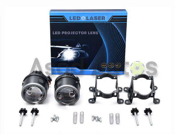 LED and laser dual projector 3 inch headlight lens for Honda - bi-LED projector upgrade - Asad Autos