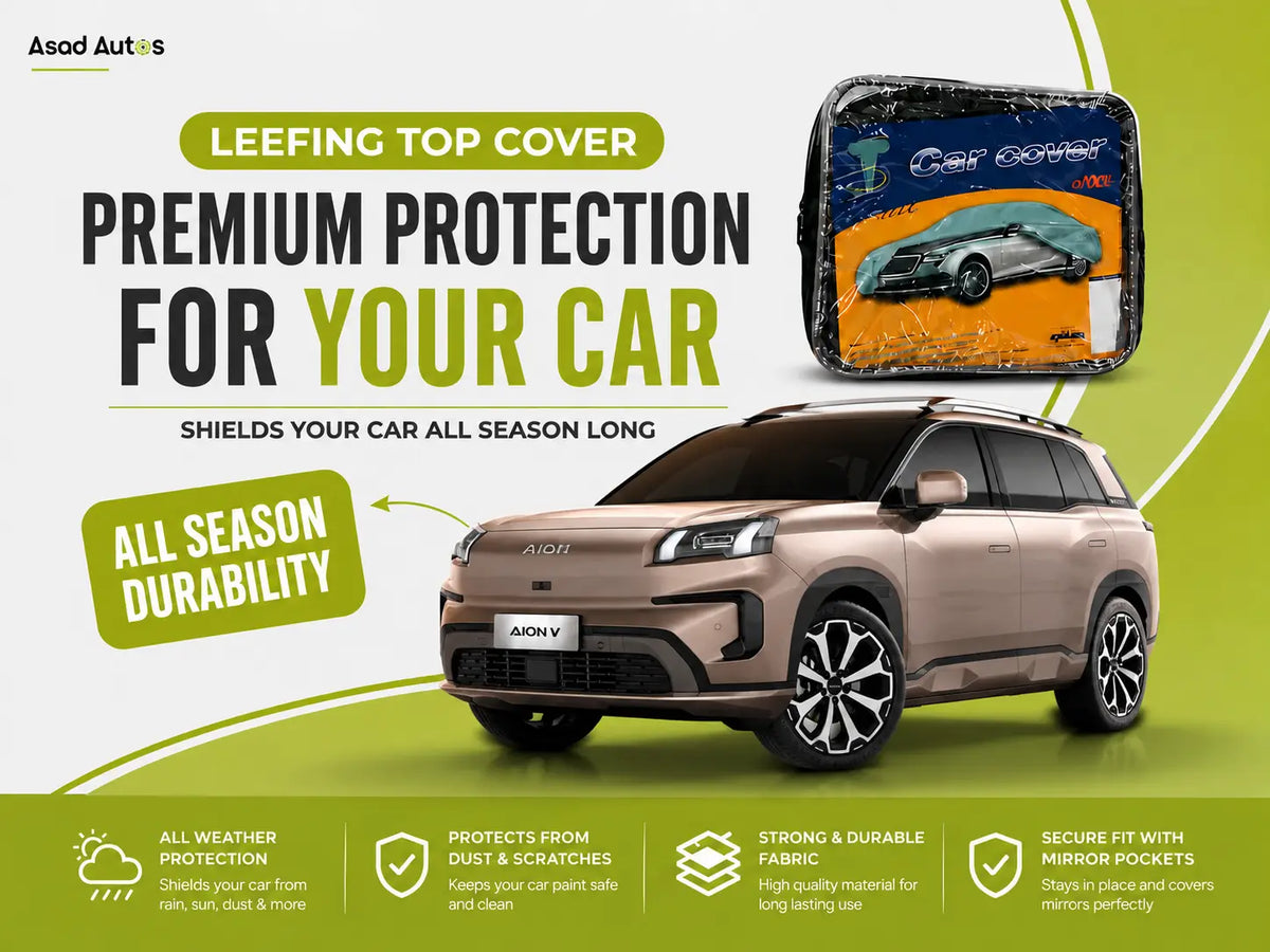 Leefing car cover fitted over a parked GAC Aion V 2026