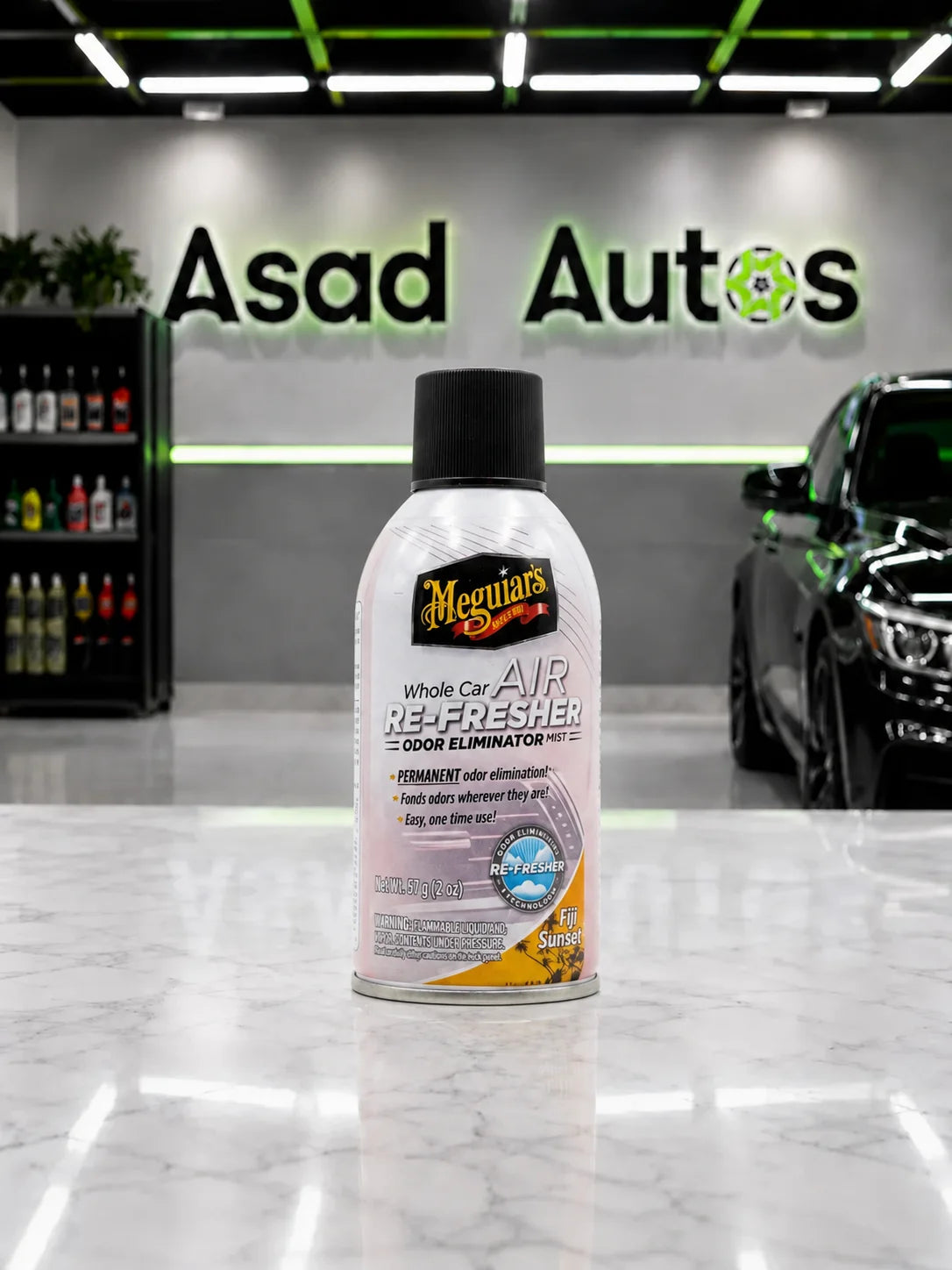 Meguiars Whole Car Air Re-Fresher Fiji Sunset Odor Eliminator Mist for Vehicle Interior Freshness by Asad Autos