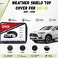 Weather shield top cover protecting MG HS 2021-2024 from rain, sun and dust while parked outdoors - Asad Autos