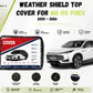 Weather shield top cover protecting MG HS PHEV 2025-2026 from rain, sun and dust while parked outdoors - Asad Autos