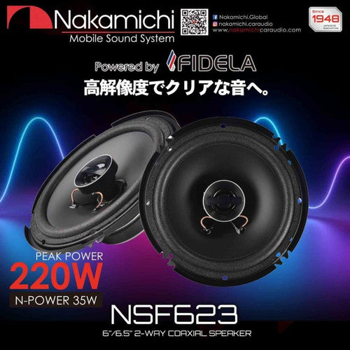 NAKAMICHI 2-Way Coaxial Car Speakers 6"/6.5"