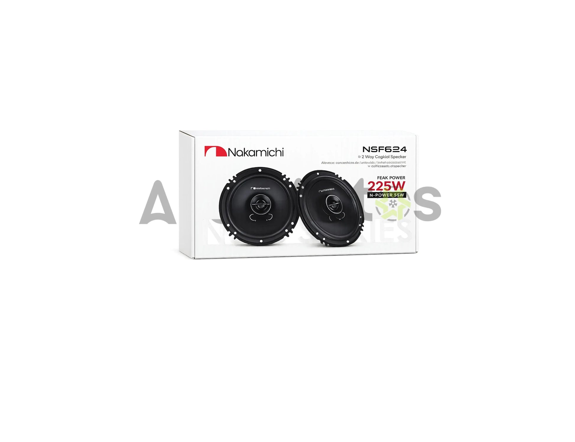 Nakamichi NSF624 6.5 Inch 2-Way Coaxial Car Speakers 225W Peak Power