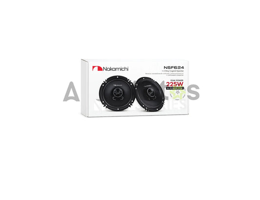 Nakamichi NSF624 6.5 Inch 2-Way Coaxial Car Speakers 225W Peak Power