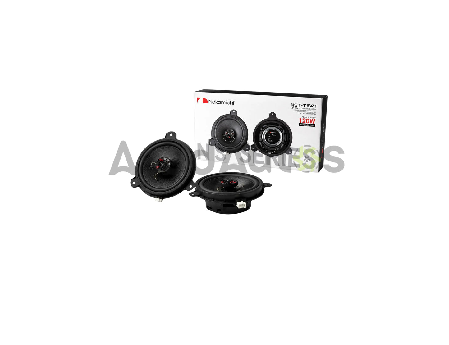 Nakamichi NST-T1601 6.5 Inch 2-Way Coaxial Car Speakers 120W Peak Power