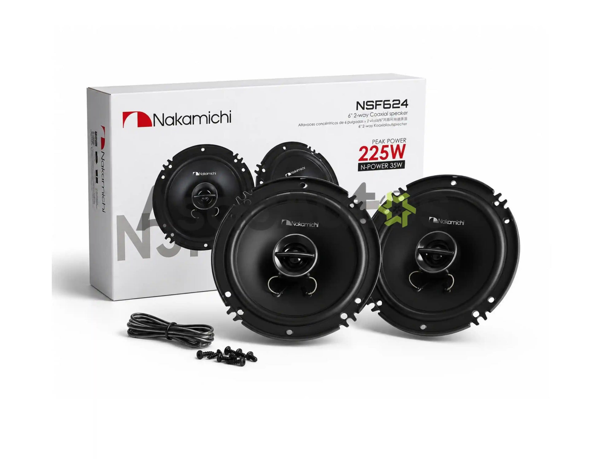 Nakamichi NST-T1601 6.5 Inch 2-Way Coaxial Car Speakers 120W Peak Power