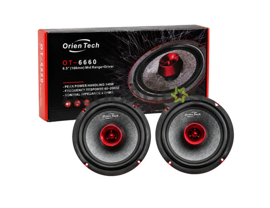 OrienTech OT-6660 6.5 Inch Mid Range Car Speakers 140W Peak Power