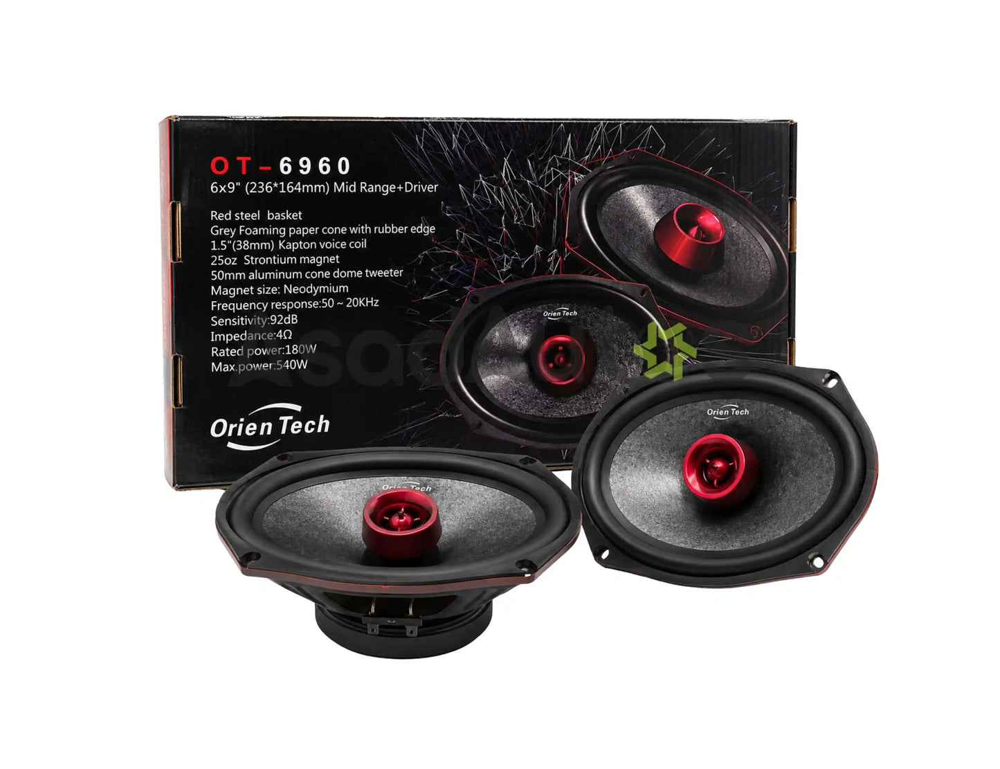 OrienTech OT-6960 6x9 Inch Mid Range Car Speakers 540W Max Power