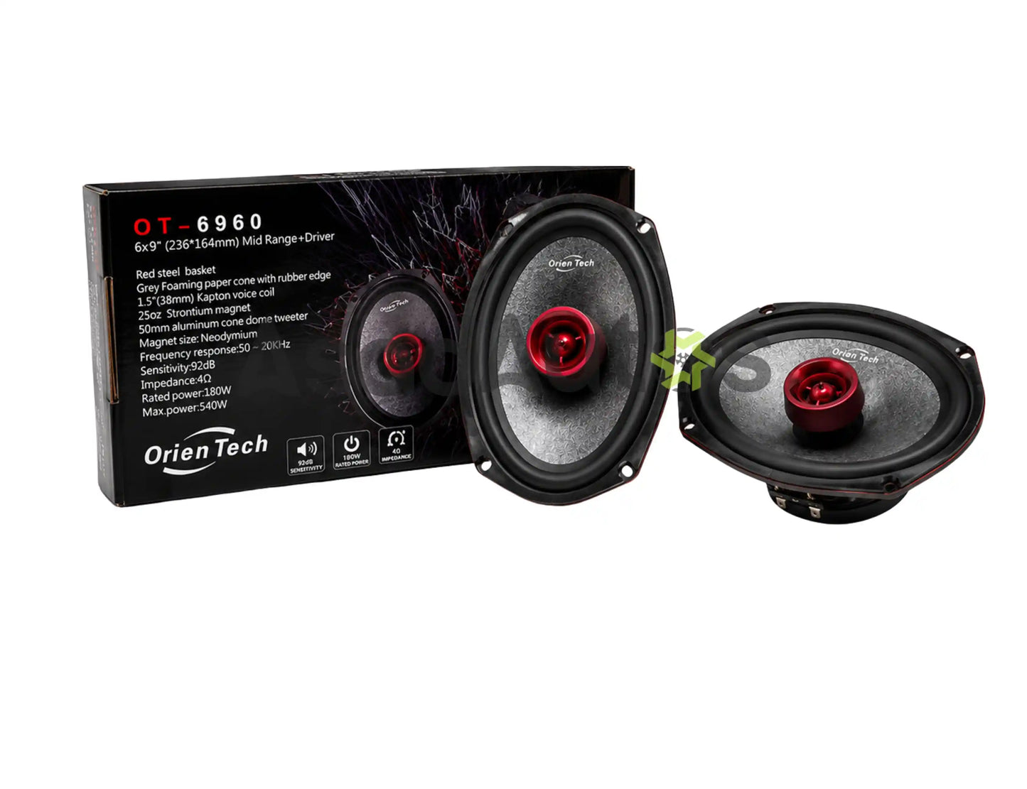 OrienTech OT-6960 6x9 Inch Mid Range Car Speakers 540W Max Power